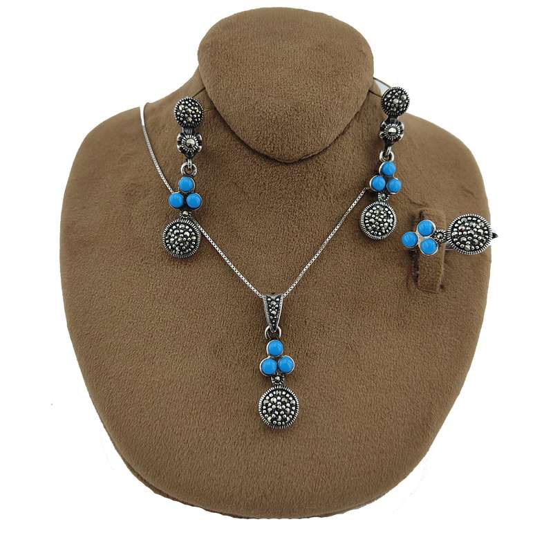 نیم ست نقره زنانه مدل 0206 نیم ست نقره زنانه مدل 0206