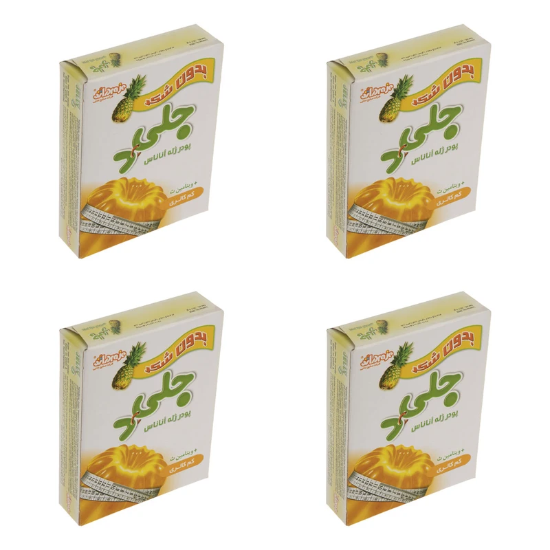 پودر ژله رژیمی با طعم آناناس جلید -  25 گرم بسته 4 عددی