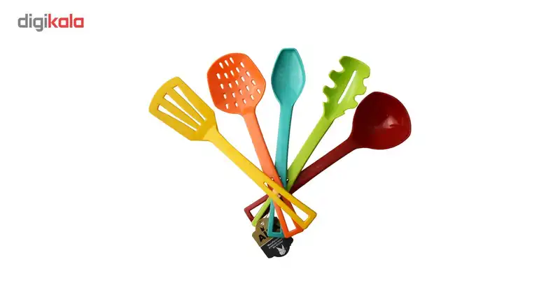 ست کف گیر و ملاقه آیدا مدل Colorful - بسته 5 عددی