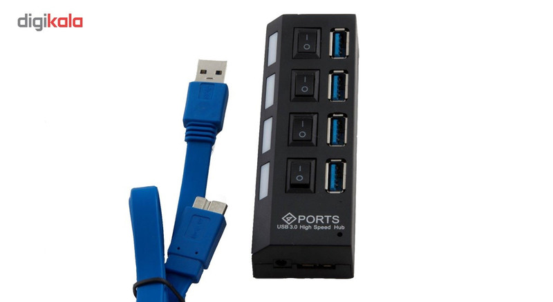 هاب USB 3.0 چهار پورت مدل 01 2