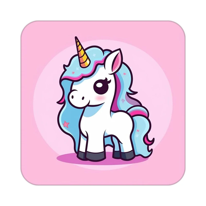 زیر لیوانی کاکتی طرح اسب تک شاخ و یونیکورن مدل mp29850