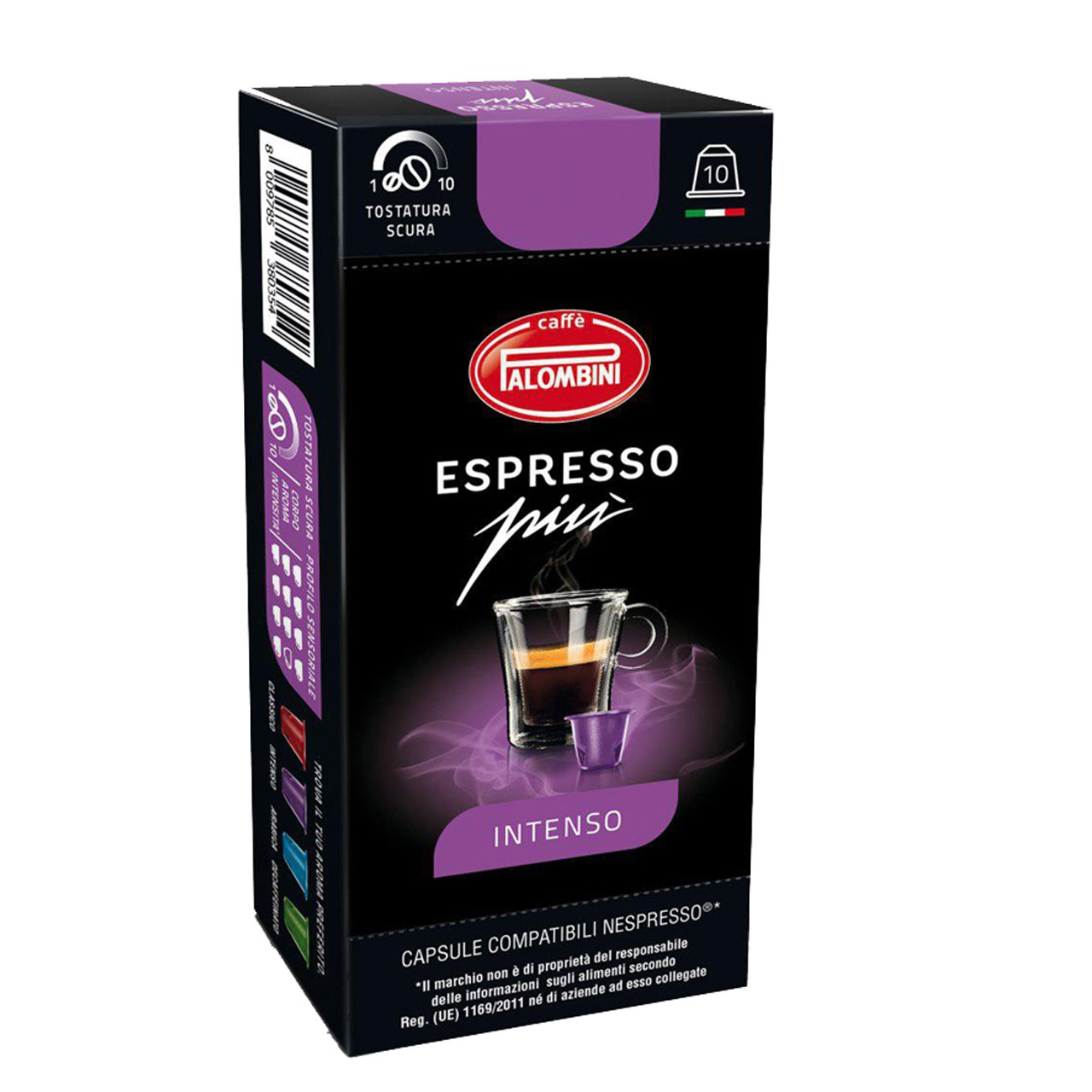 کپسول قهوه اسپرسو پالومبینی مدل Intenso بسته 10 عددی