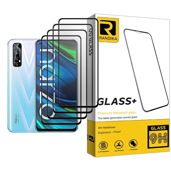 محافظ صفحه نمایش راندیکا مدل Randika Glass MIX004 مناسب برای گوشی موبایل ریلمی Narzo 20 Pro بسته چهار عددی