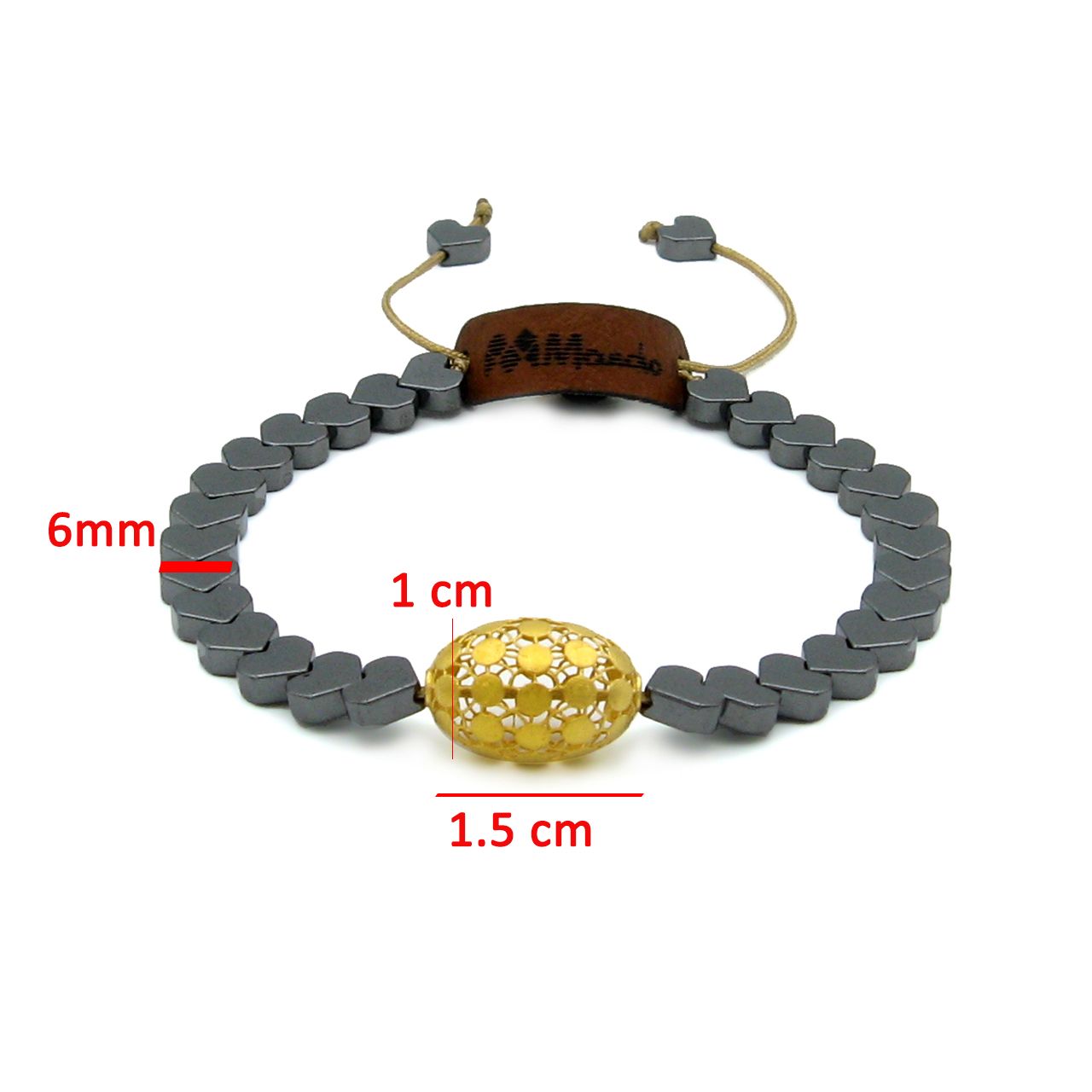 دستبند طلا 18 عیار زنانه مانچو مدل قلب کد bfg215 -  - 7