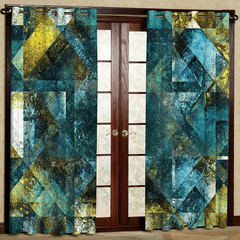 پرده مدل ساده لوزی لوزی  پانچی کد 2116 سایز 200x140 سانتی متر