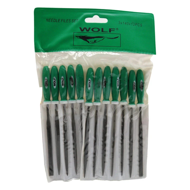 سوهان فلز ولف مدل دم موشی کد YP-3*140 مجموعه 12 عددی