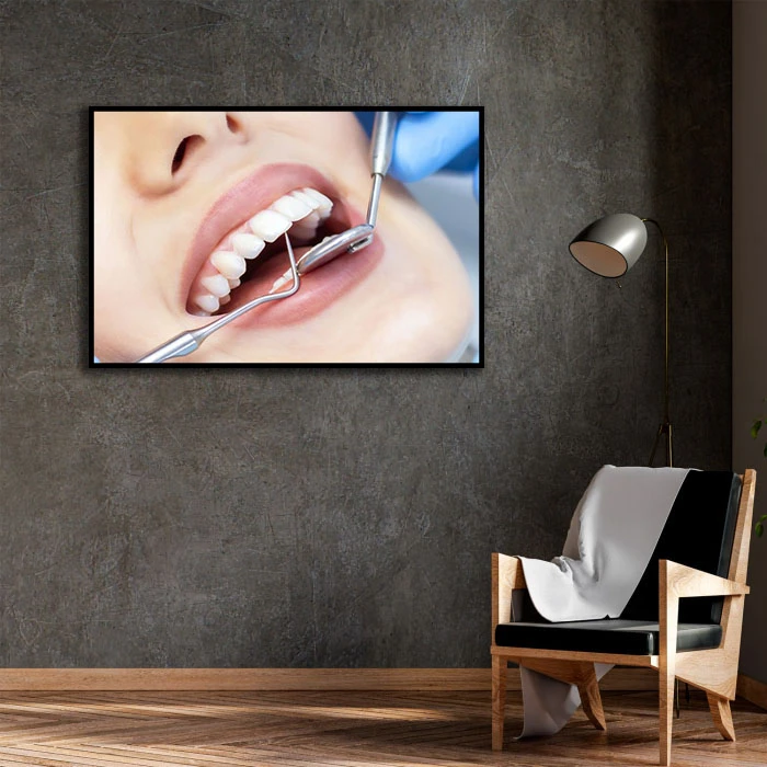 تابلو بکلیت طرح دندانپزشکی مدل B-D2114 فریم مشکی 