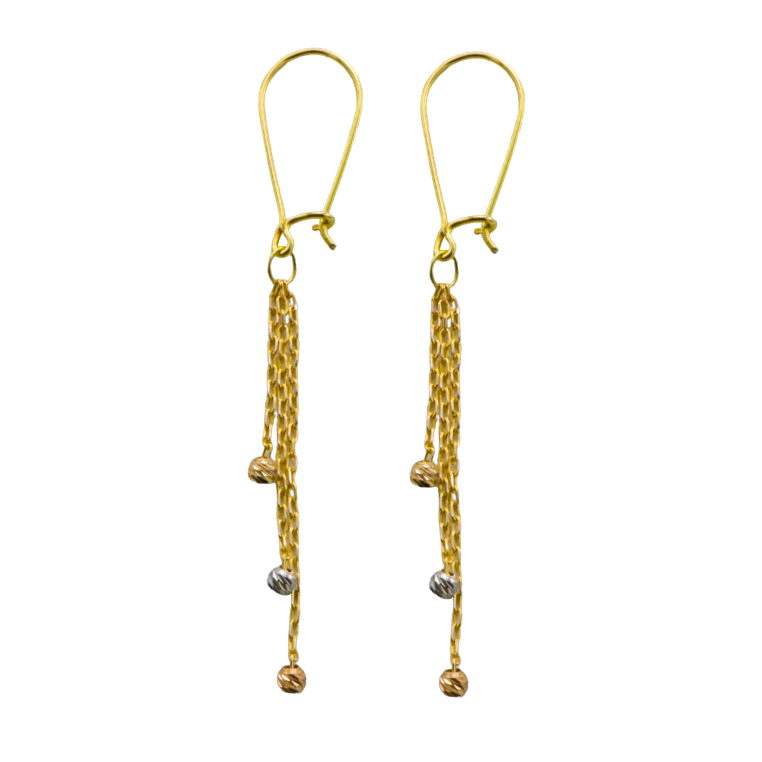 گوشواره طلا 18 عیار زنانه گالری رحمانی مدل البرنادو کد 01051