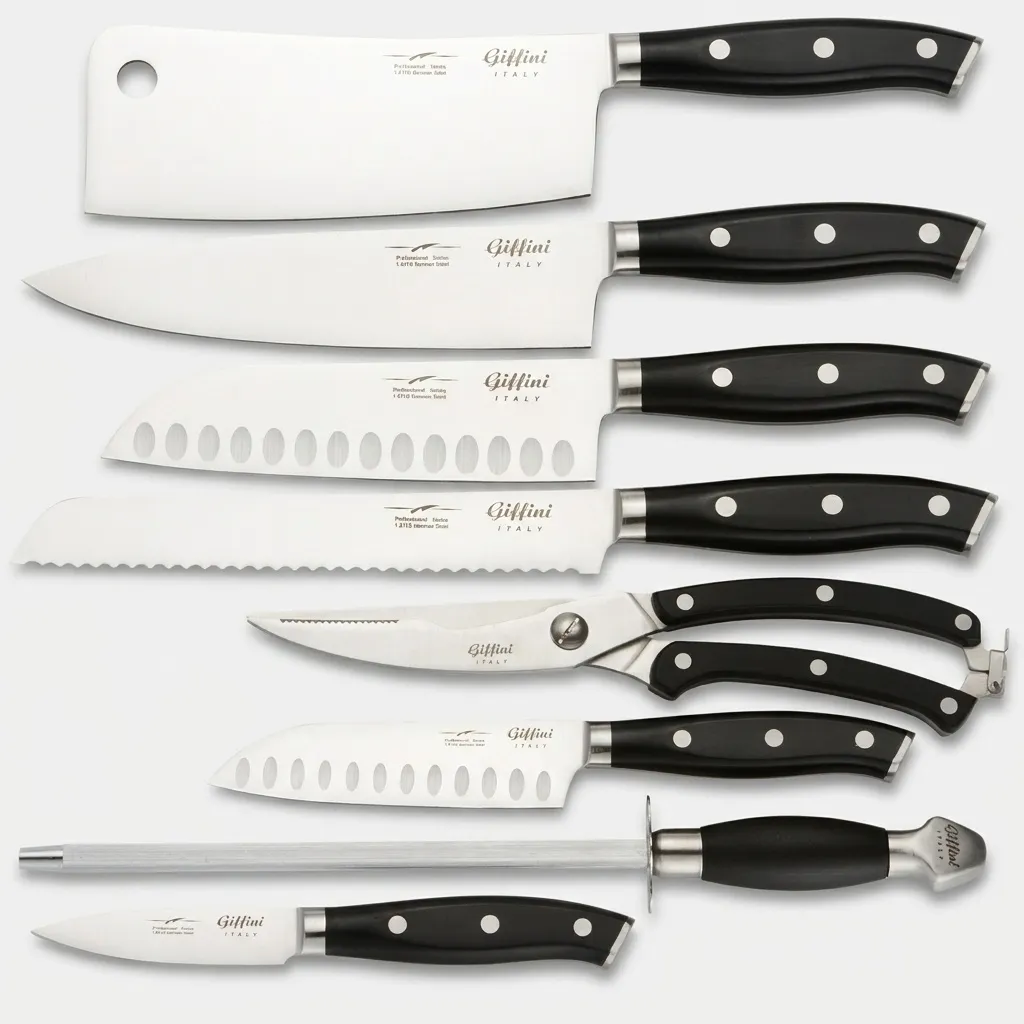 سرویس چاقو آشپزخانه 8 پارچه  جی فی نی مدل G-01
