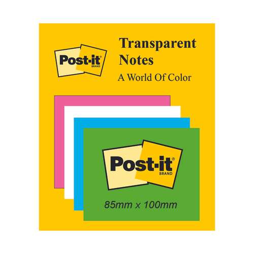کاغذ یادداشت چسب دار پست ایت مدل شفاف بسته 60 عددی