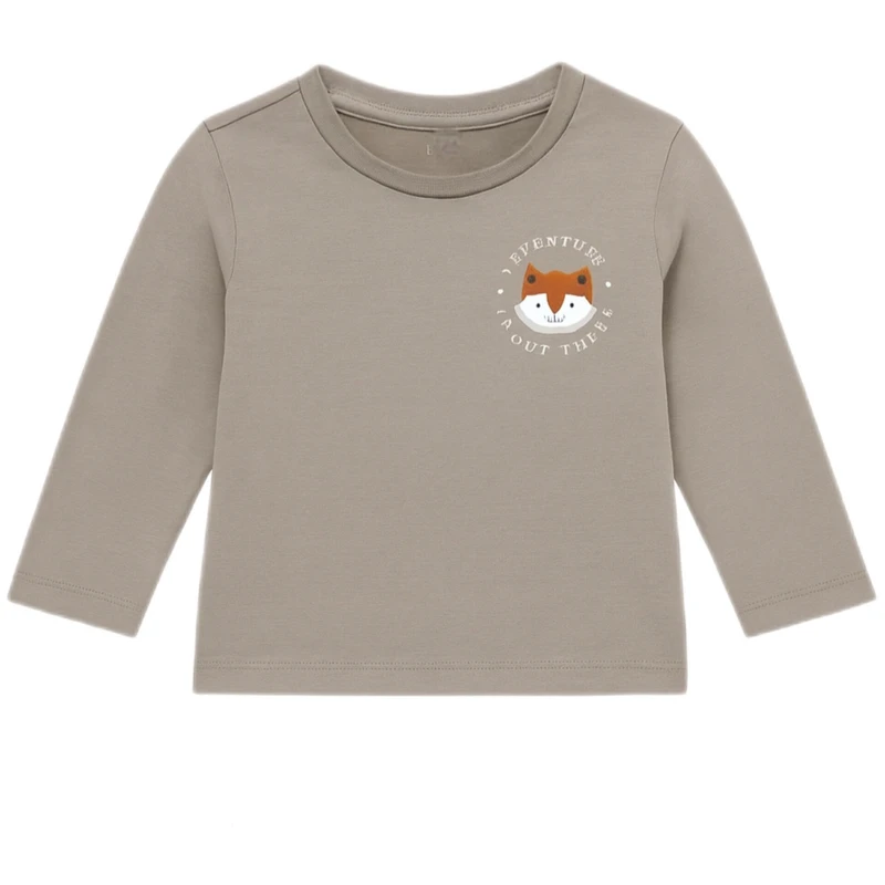 تی‌شرت  آستین بلند نوزادی سی اند ای مدل روباه کد 777