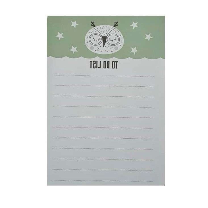 کاغذ یادداشت مدل تو دو لیست طرح جغد کد 01 بسته 70 عددی