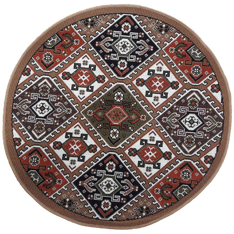 گلیم ماشینی مدل گرد