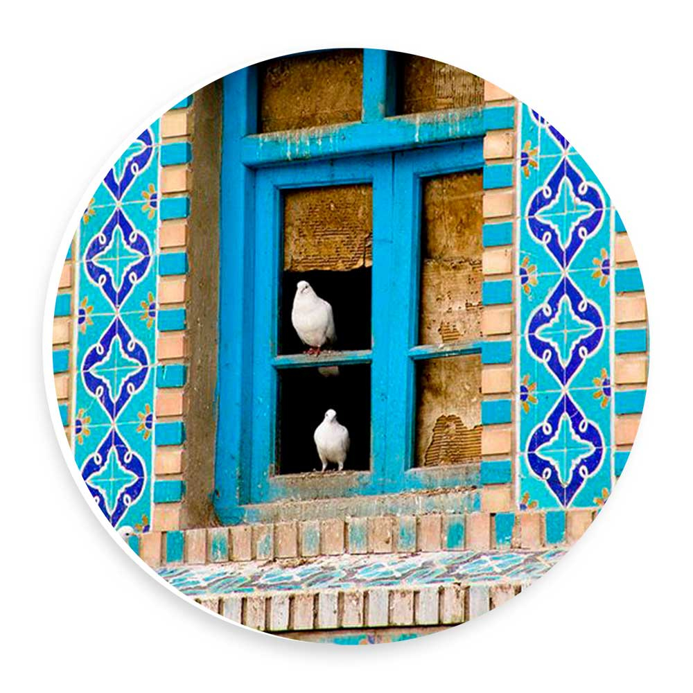 دیوارکوب طرح کبوترها و پنجره قدیمی مدل wtb918