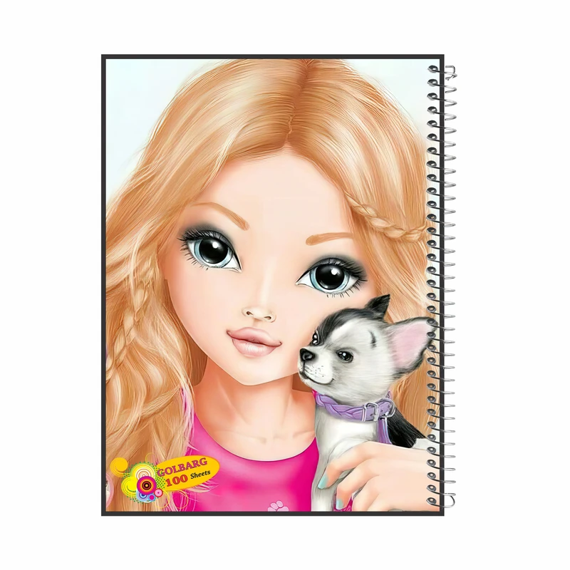 دفتر مشق 100 برگ گلبرگ طرح دخترانه کد 100738