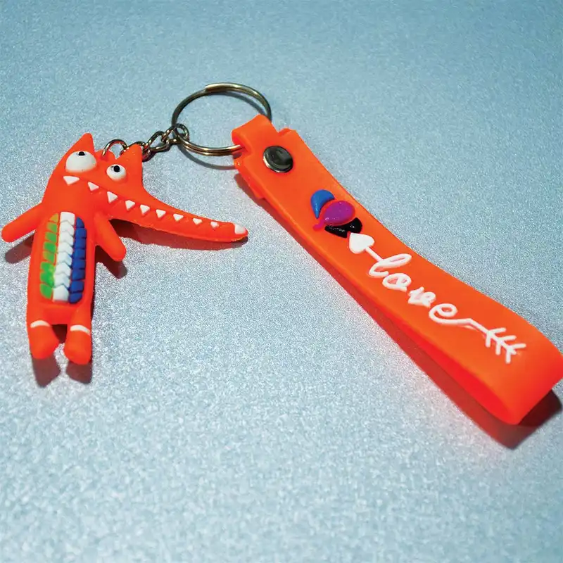 جاکلیدی مدل  سیلیکونی طرح روباه بامزه