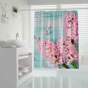 پرده حمام دلفین مدل Liliac سایز 180x200 سانتی متر