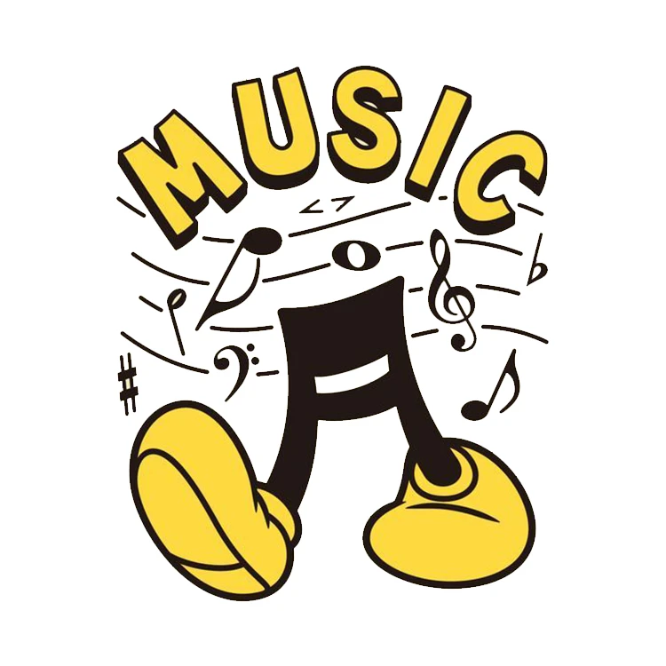 استیکر پارچه و لباس پاد آفرین مدل موزیک کد 593