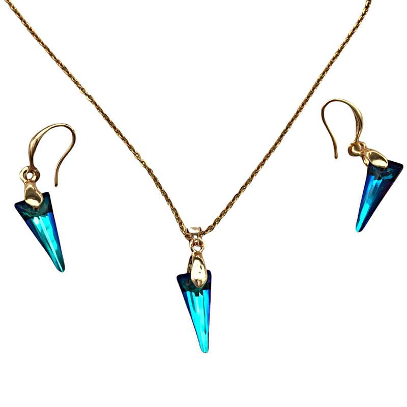 نیم ست زنانه مدل مثلث شیشه‌ای کد 78077