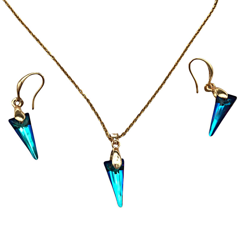 نیم ست زنانه مدل مثلث شیشه‌ای کد 78077