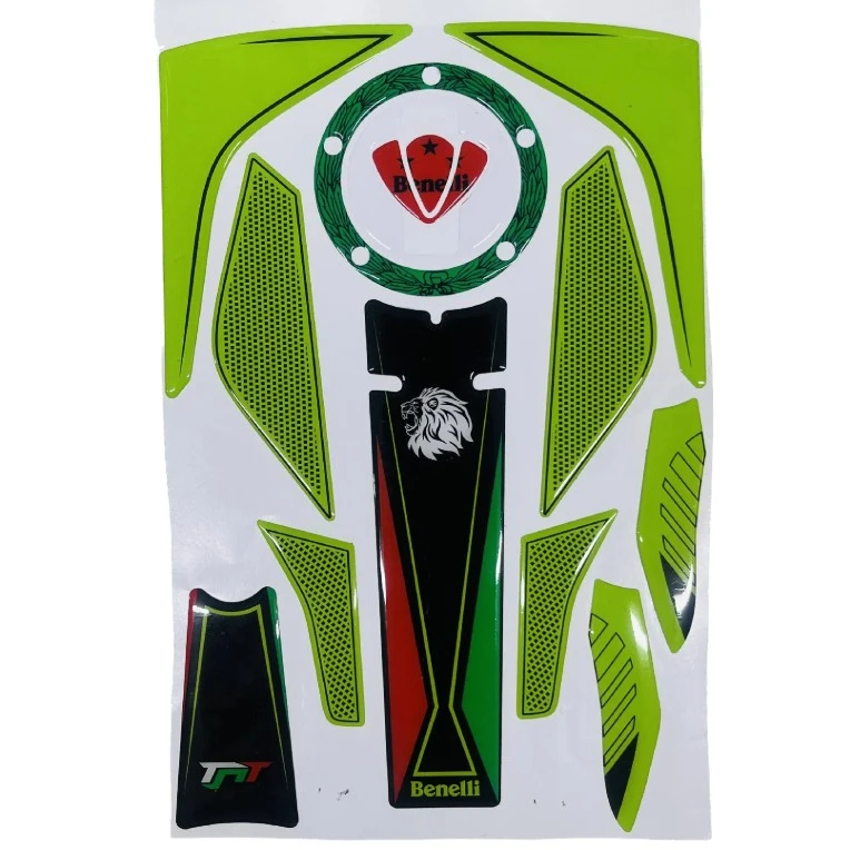 برچسب باک و بدنه موتور سیکلت وارون مدل ژله ای کد W-67-ITALY-GREN مناسب برای بنلی 180