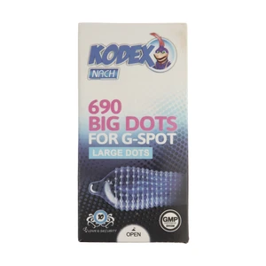 کاندوم خاردار ناچ کدکس مدل BIG DOTS بسته 10 عددی