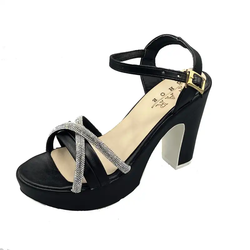 صندل زنانه مدل ضربدری نگین دار