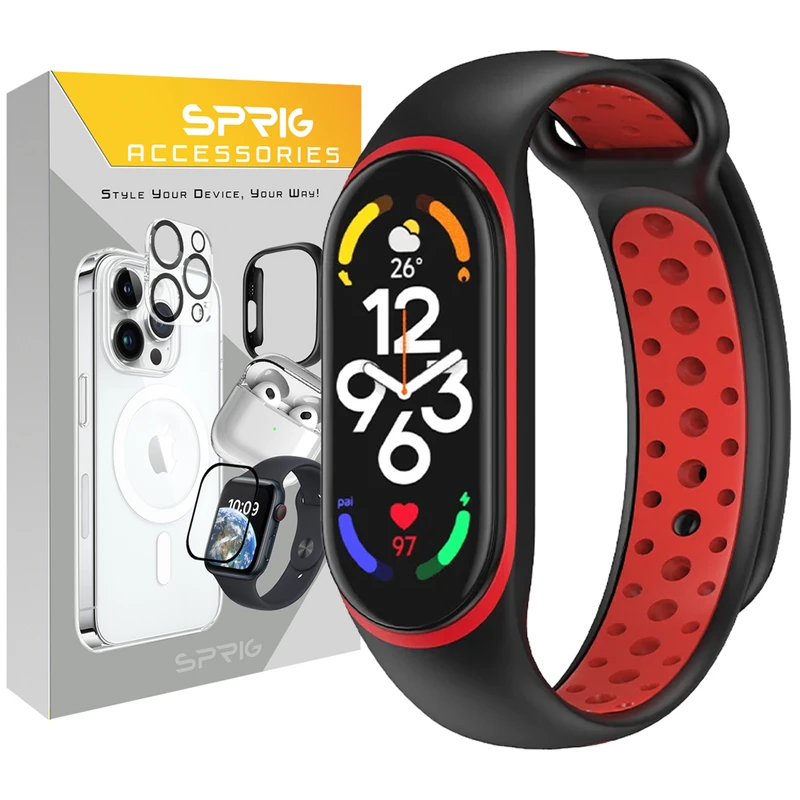 بند اسپریگ مدل NK Special BK مناسب برای ساعت هوشمند شیائومی Mi band 4/5/6