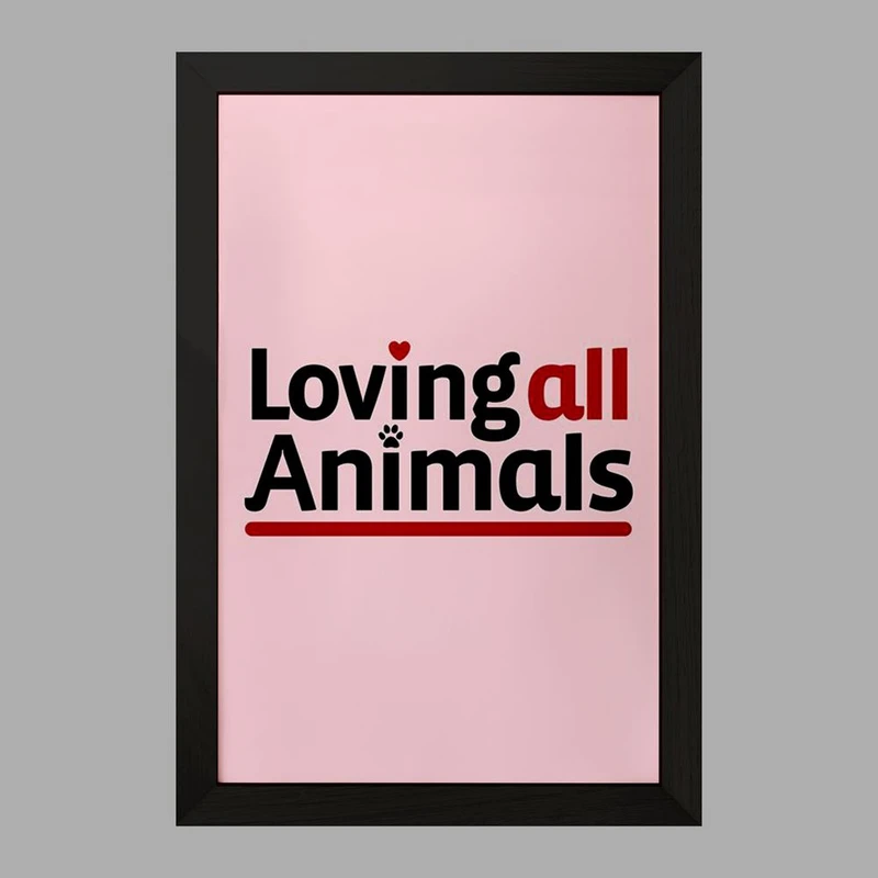 تابلو خندالو مدل حمایت از حیوانات کد 27374