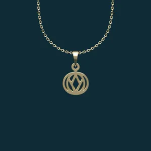 گردنبند طلا 18 عیار زنانه مدوپد مدل هندسی کد BB2-1-1201