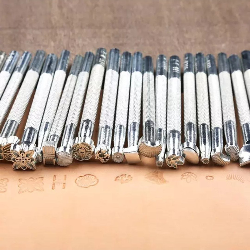 ابزار نشانه گذاری چرم مدل اشکال مجموعه بیست عددی