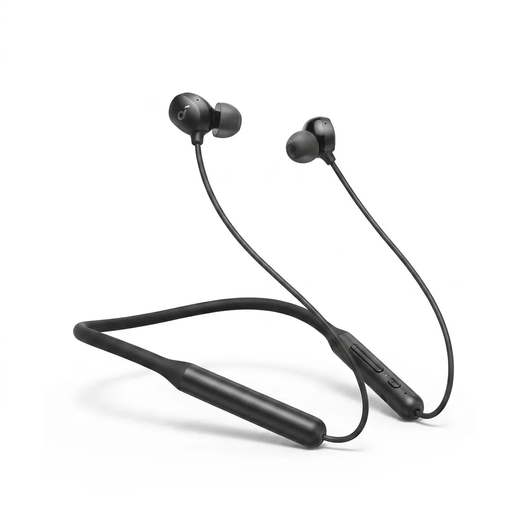 هدفون بلوتوثی گردنی انکر مدل SoundCore Life U2i بدون قابلیت نویز کنسلینگ، درگاه شارژ USB Type-C، مقاوم در برابر رطوبت و عرق