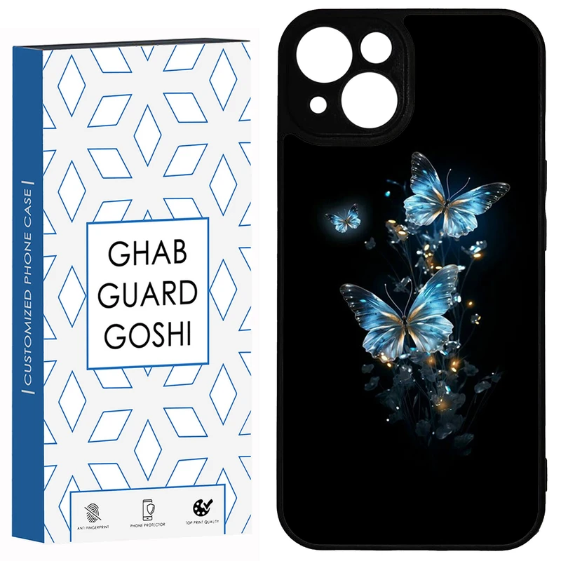 کاور قاب گارد گوشی طرح پروانه کد TPU-368 مناسب برای گوشی موبایل اپل iPhone 13 / 14