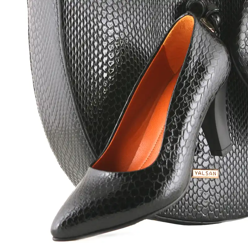 ست کیف و کفش زنانه چرم یلسان مدل گلوریا کد ZHAKLIN-MRV-910-msk