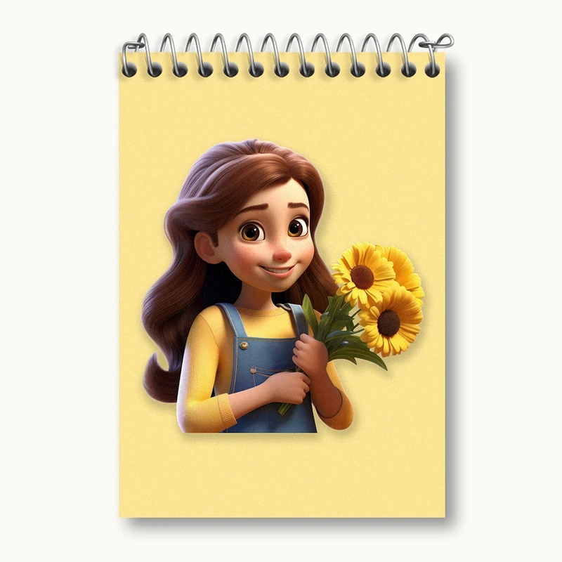 دفتر یادداشت 50 برگ خندالو مدل دخترانه کد N747