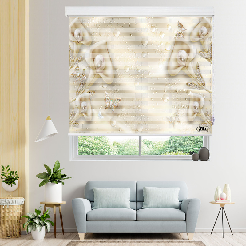 پرده زبرا زیو مدل 3D-1145 سایز 200x200 سانتی متر
