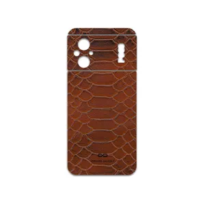 MAHOOT Brown-Snake-Leather Cover Sticker for Xiaomi Poco M5