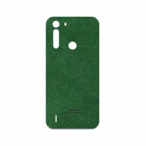 MAHOOT Green-Leather Cover Sticker for Motorola One Fusion