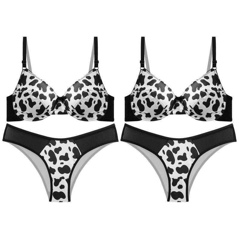 ست شورت و سوتین زنانه نوشه پوش کد 66101 رنگ مشکی بسته 2 عددی