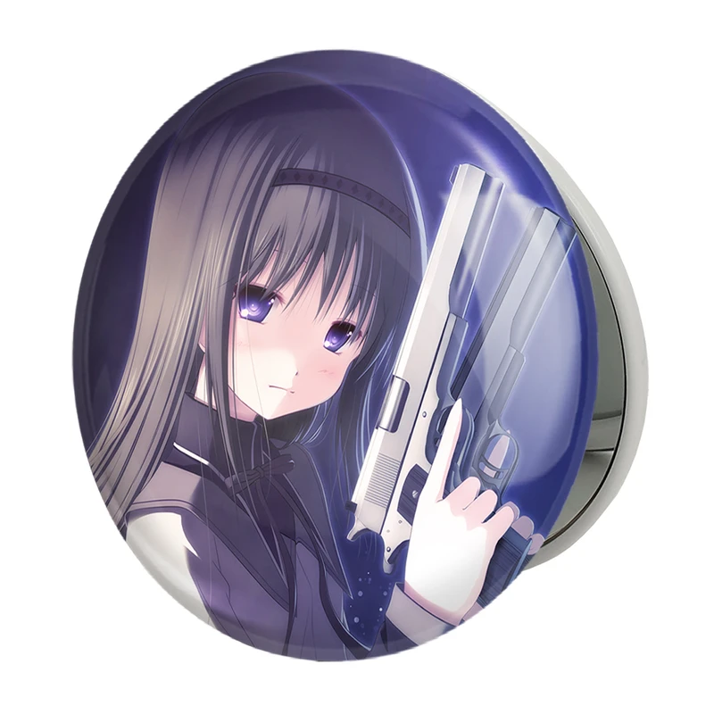 آینه جیبی خندالو طرح همورا اکامی انیمه مادوکا مجیکا Madoka Magica مدل تاشو کد 18355 