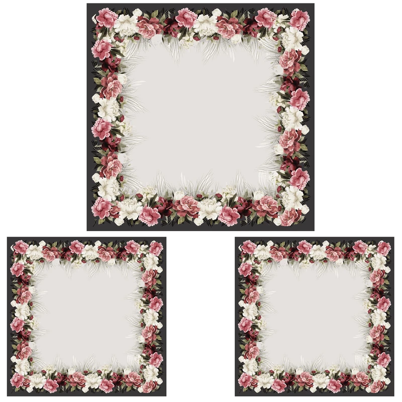 ست رومیزی سه تکه طرح گل کد1400114