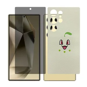 Glass Together model privacy screen protector for Samsung Galaxy S24 Ultra mobile phone with back cover sticker