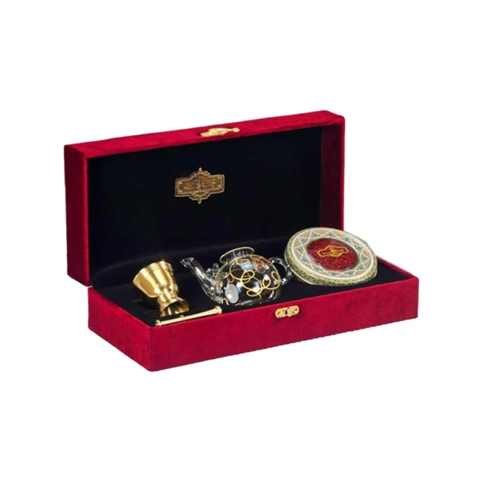 زعفران خاتم چنارانی - 5 گرم به همراه هاون قوری