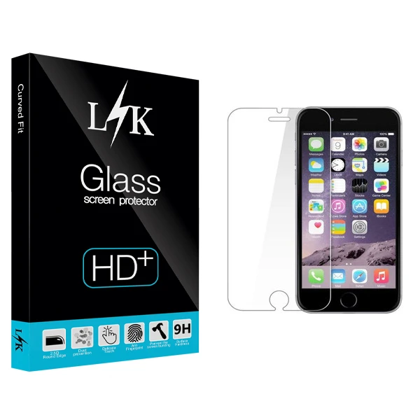 محافظ صفحه نمایش شیشه ای ال کی مدل Hard glass مناسب برای گوشی موبایل اپل iPhone 6/6S