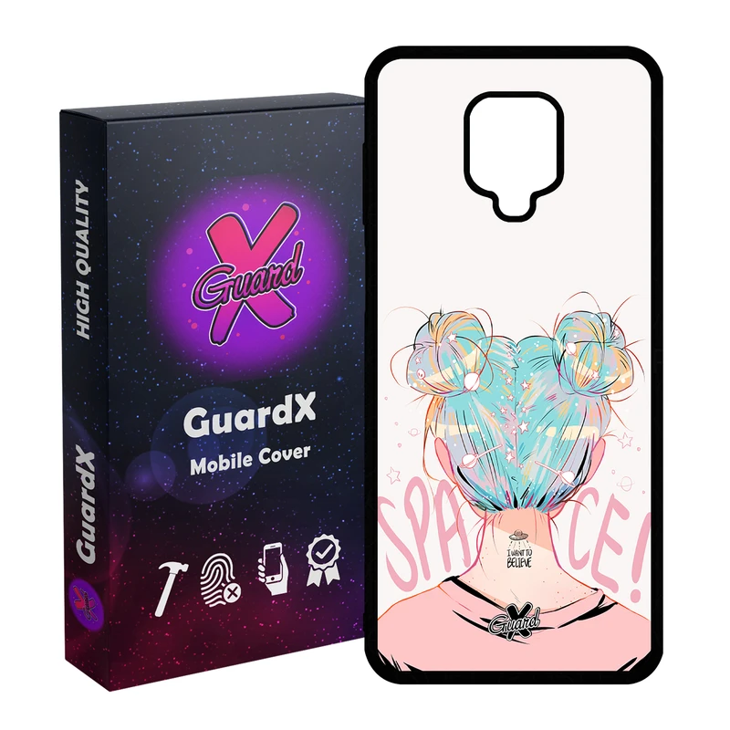 کاور گارد ایکس طرح دختر مدل Glass10198 مناسب برای گوشی موبایل شیائومی Redmi Note 9S / Note 9 Pro / Note 9 Pro Max