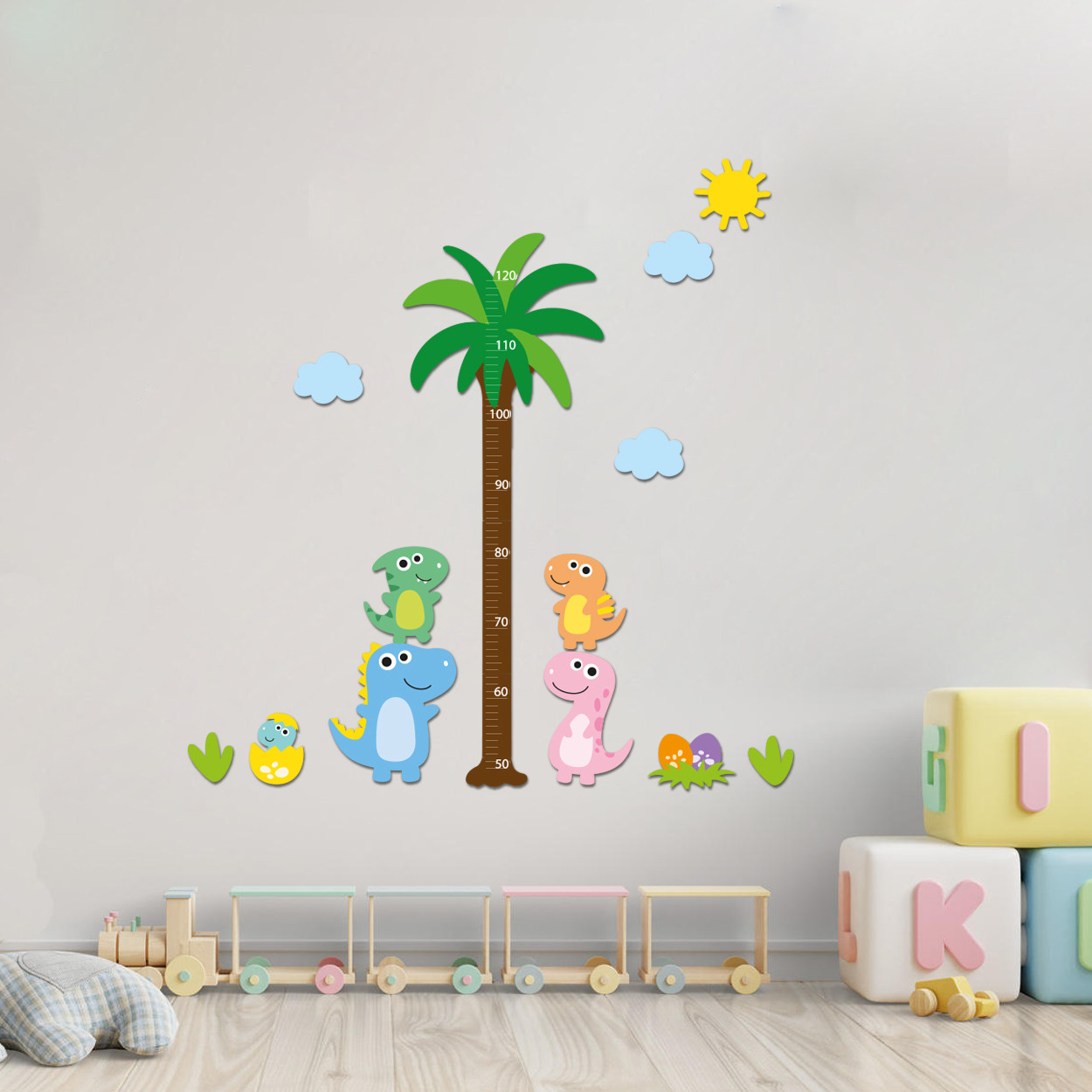 استیکر اندازه گیری کودک باروچین مدل خانواده دایناسورها کد 1291