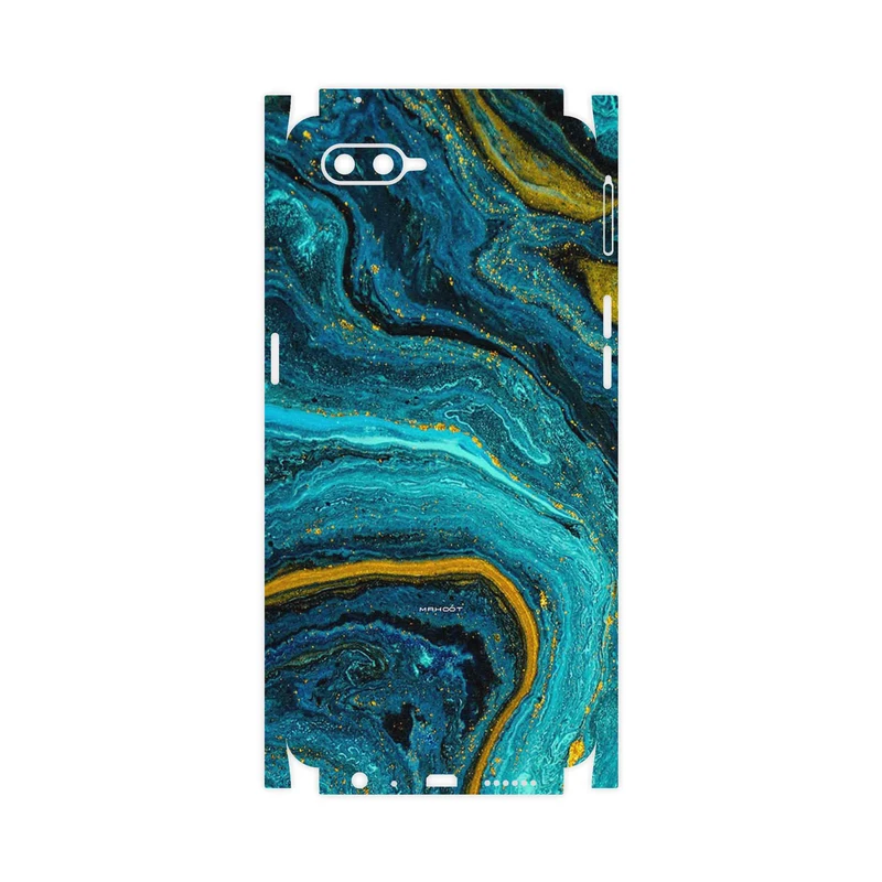 برچسب پوششی ماهوت مدل Turquoise marblewith golden streaks-FullSkin مناسب برای گوشی موبایل اپو K1