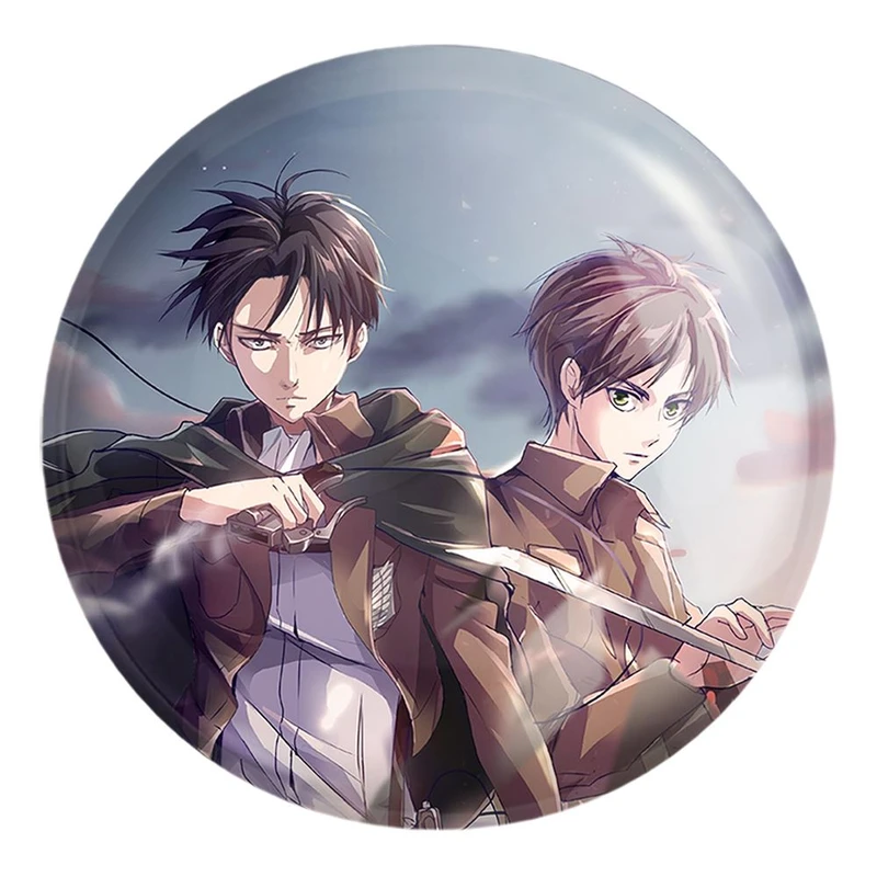 پیکسل خندالو طرح لیوای و ارن انیمه اتک آن تایتان Attack on Titan کد 4849 مدل بزرگ