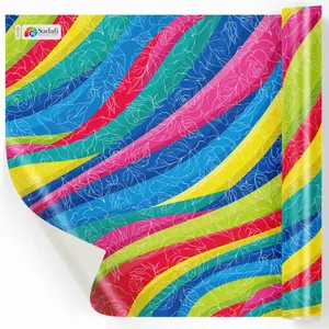 کاغذ کادو صدفی طرح رنگین کمان بسته 2 عددی 