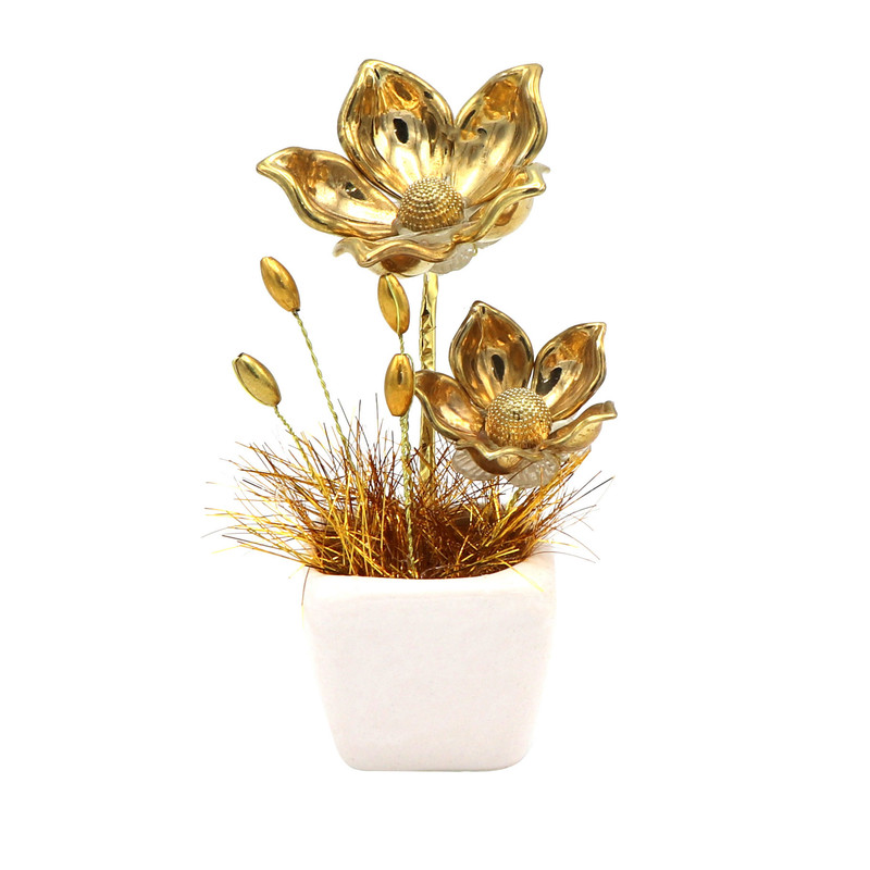 گلدان به همراه گل مصنوعی مدل گلاریس کد 1040